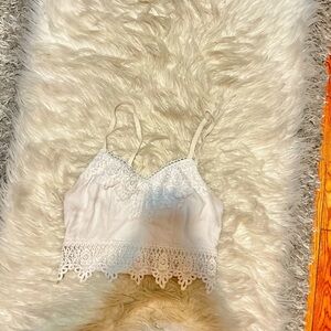 White Lace Crop Top